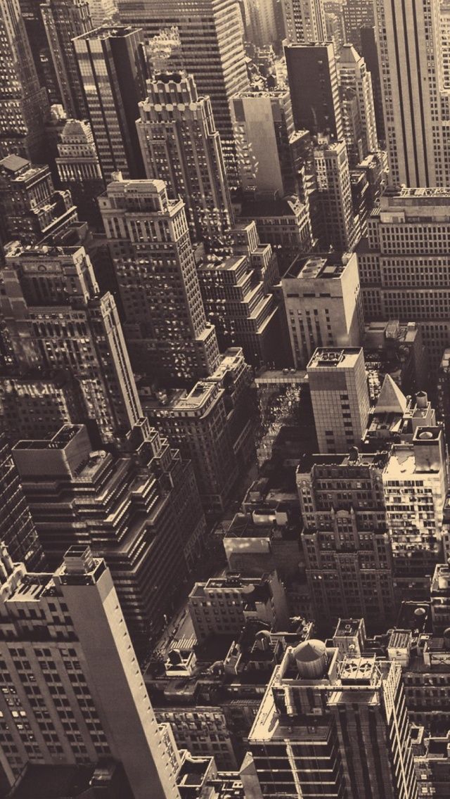 Vintage New York City Aerial View iPhone 5 Wallpaper / iPod ...