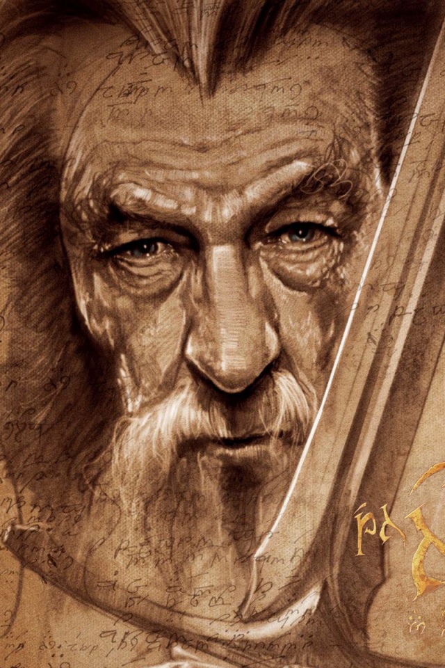 640x960 The Hobbit Gandalf Artwork Iphone 4 wallpaper