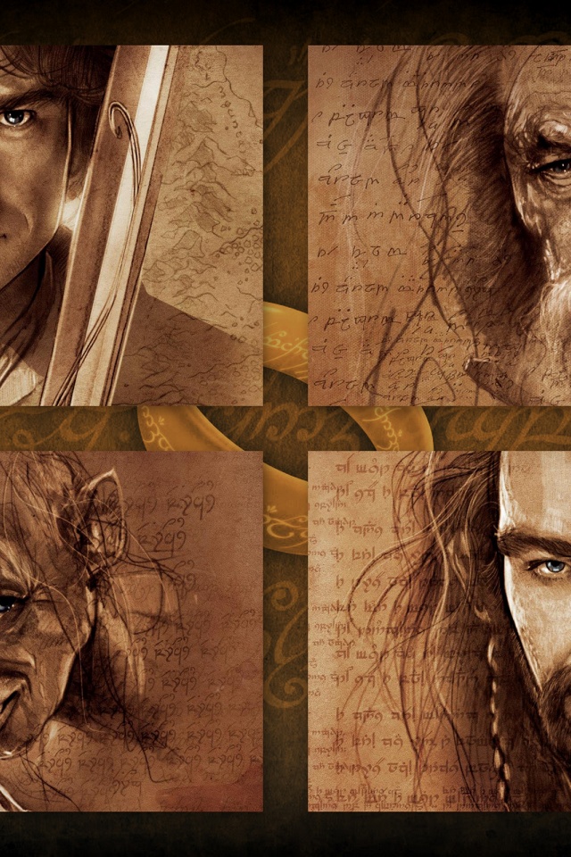 640x960 The Hobbit Characters Artwork Iphone 4 wallpaper