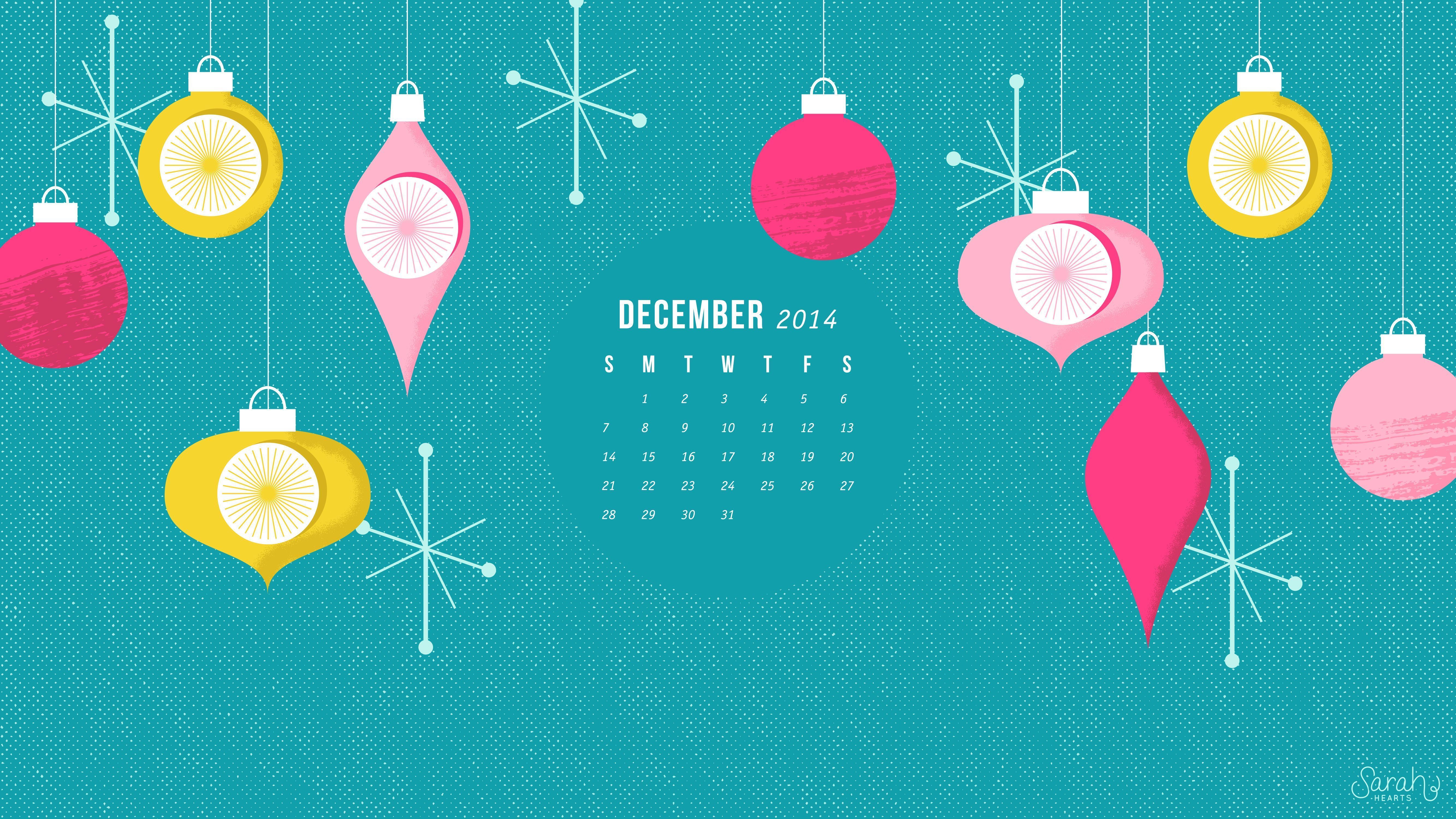 December 2014 Calendar Wallpaper - Sarah Hearts