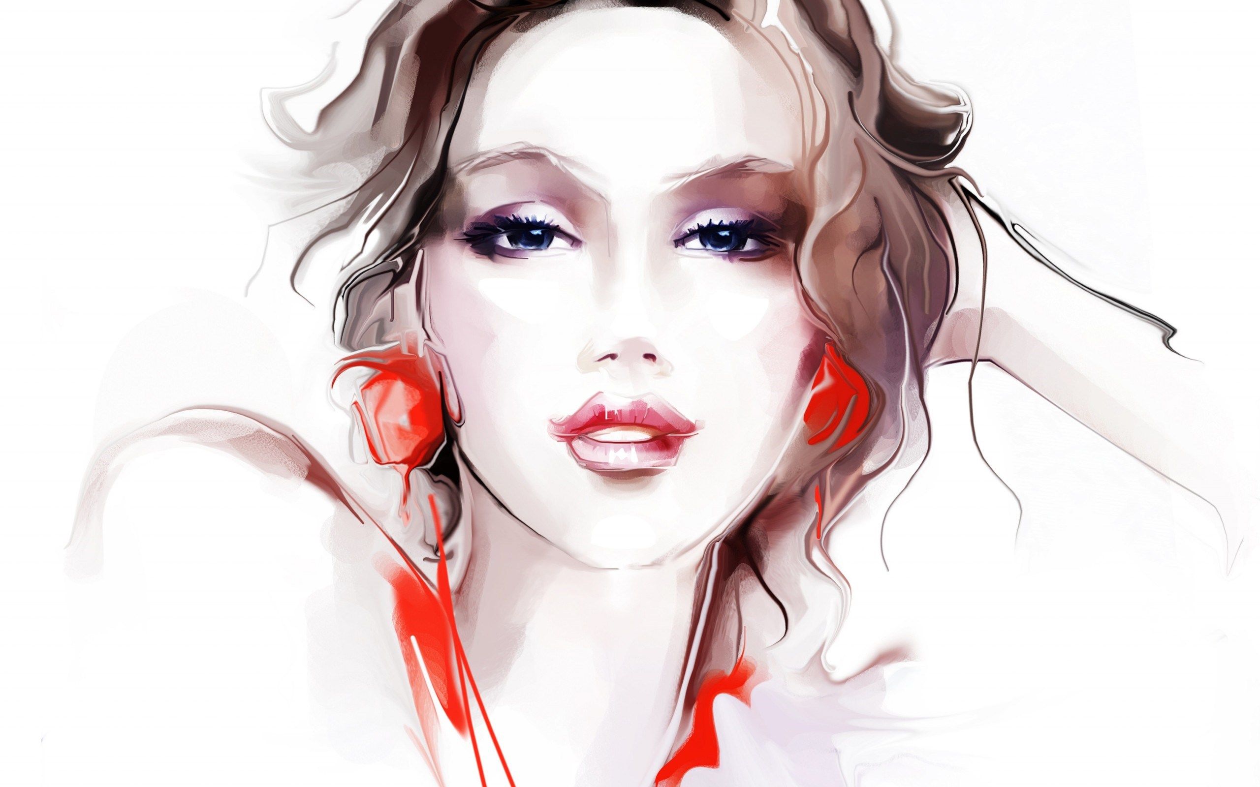 Girl Portrait Art HD Wallpaper - FreeWallsUp