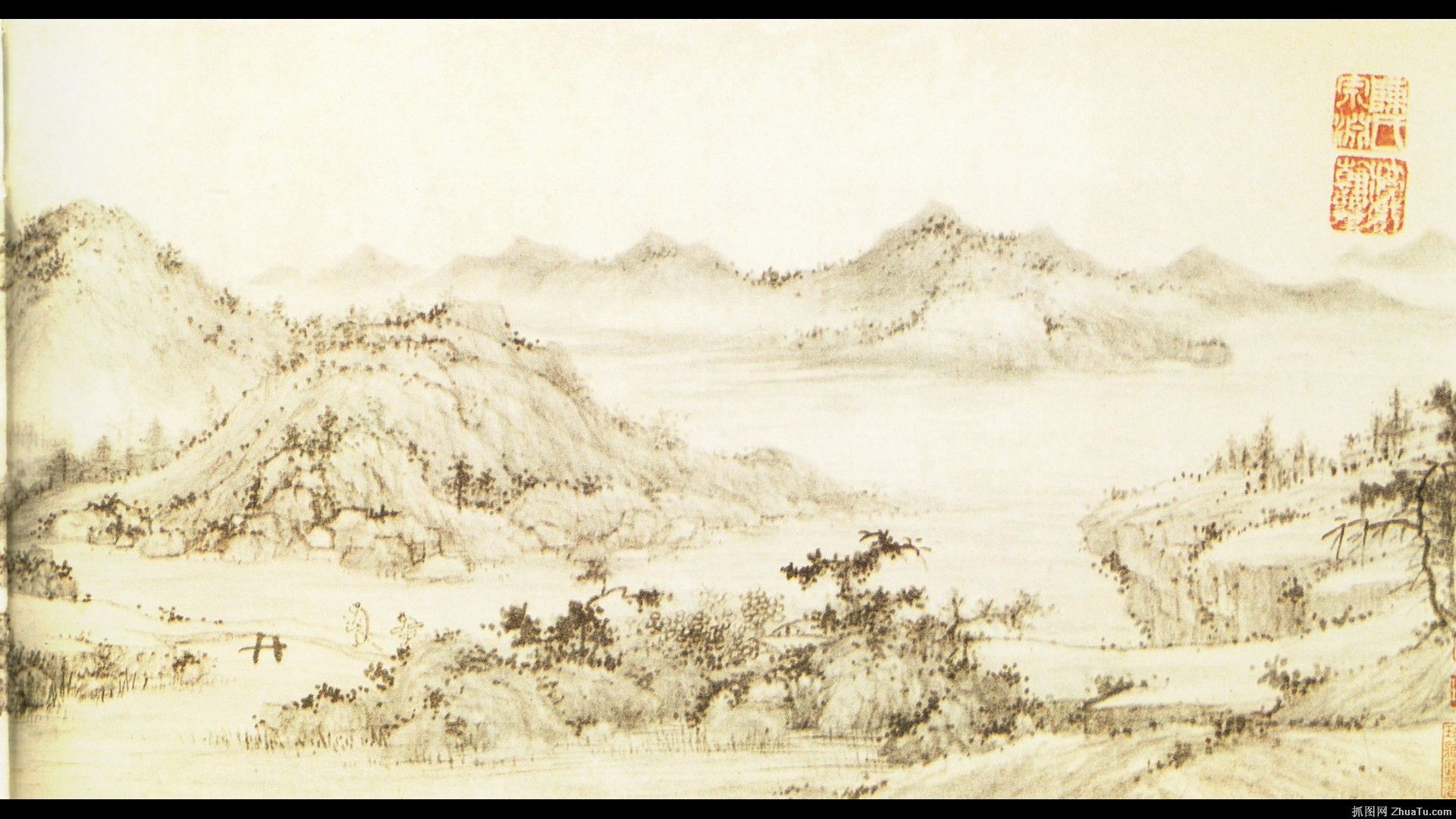 Design, wallpaper, landscape, painting, shanshui, chinese (#72042)