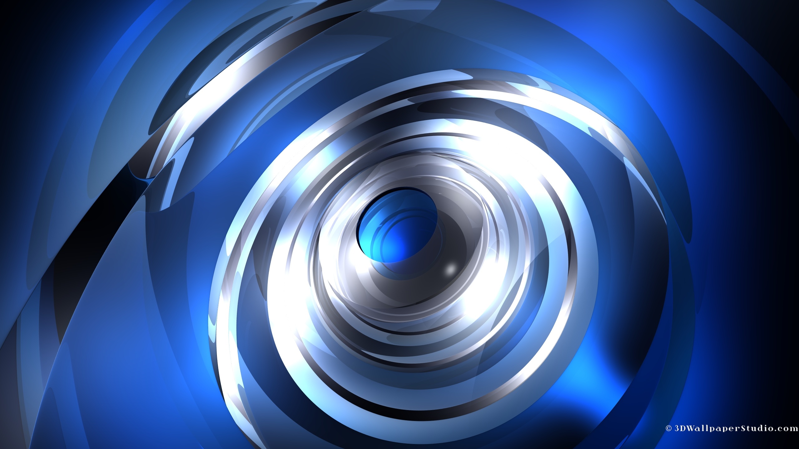 Moving blue 3d abstract wallpapers 2560x1440