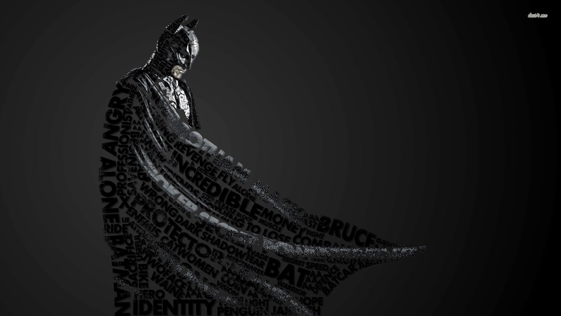 Batman typography wallpaper - Typography wallpapers
