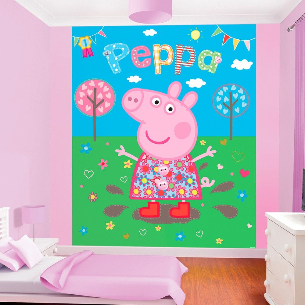 Peppa Pig Wallpaper by Walltastic | Great-Kidsbedrooms, the ...