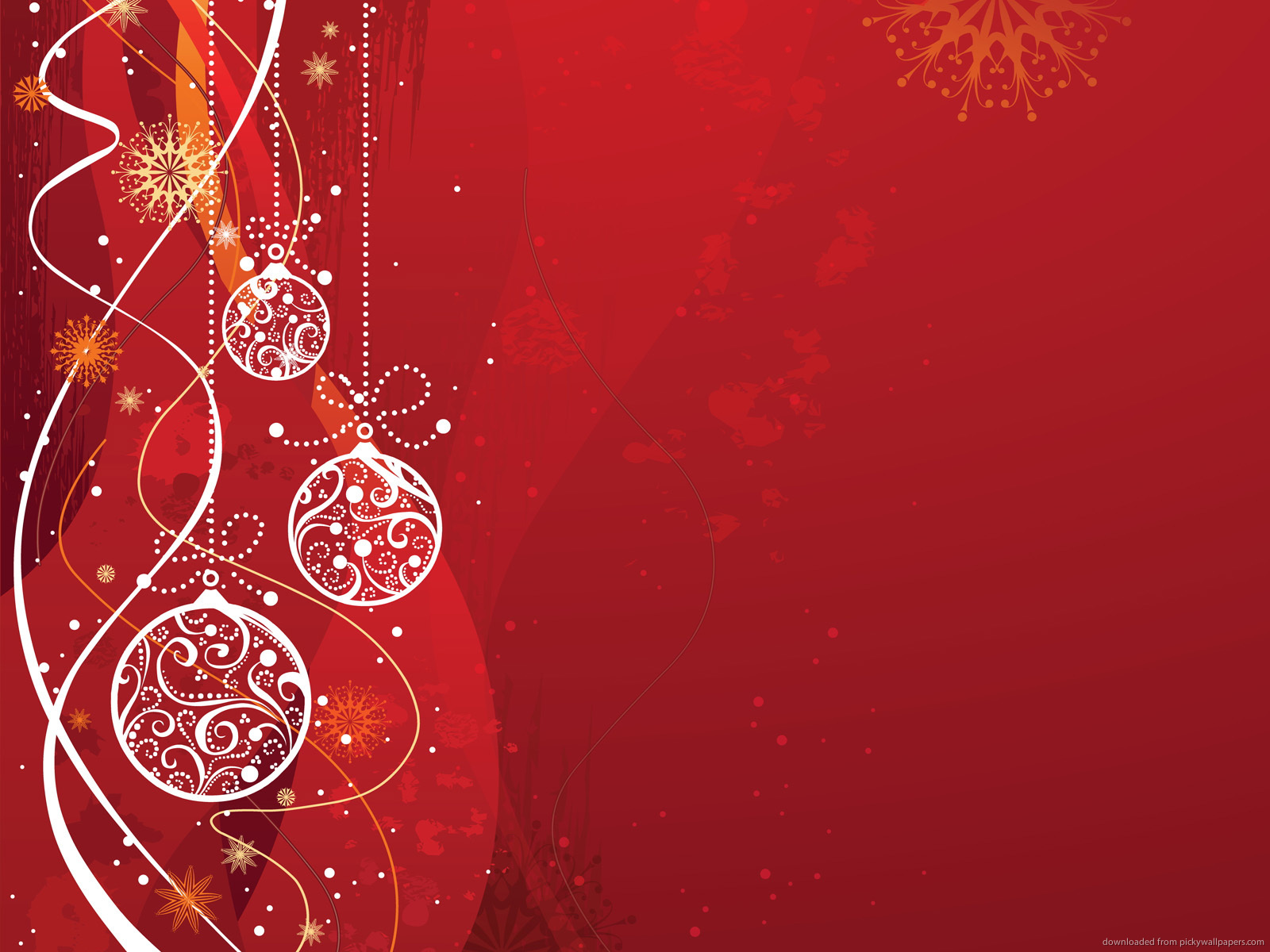 Download 1600x1200 Nice Red Christmas Art Wallpaper