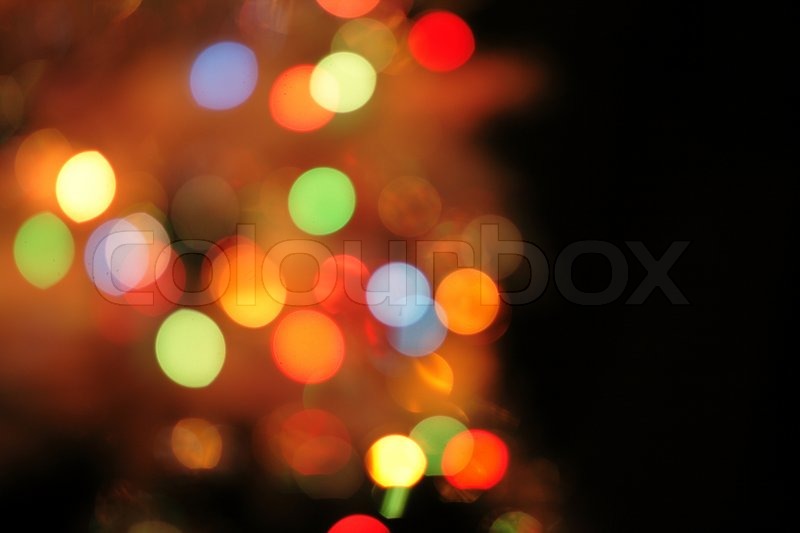 Nice christmas color lights as holiday background stock photo