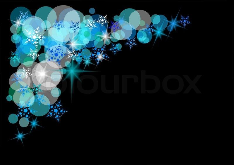 Christmas snow background with nice blue snowflakes stock vector