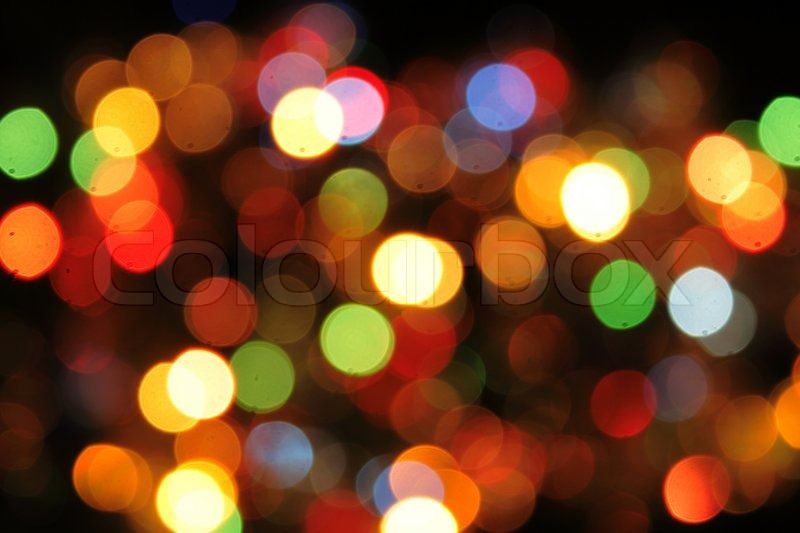 Nice christmas color lights as holiday background stock photo