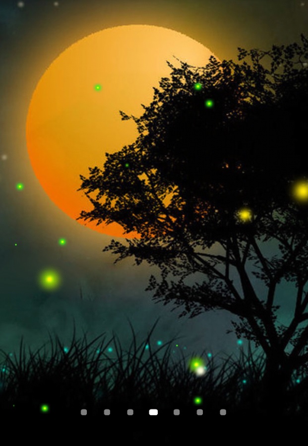 live wallpapers for android – Fireflies Floating In Forest ...