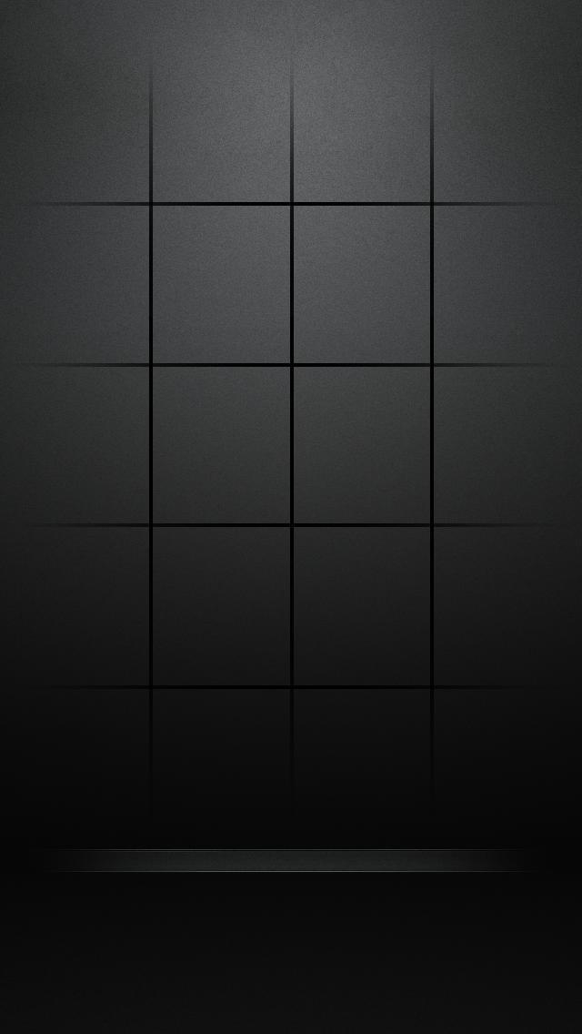 Clean Dark Homescreen Grid iPhone 5 Wallpaper / iPod Wallpaper HD ...