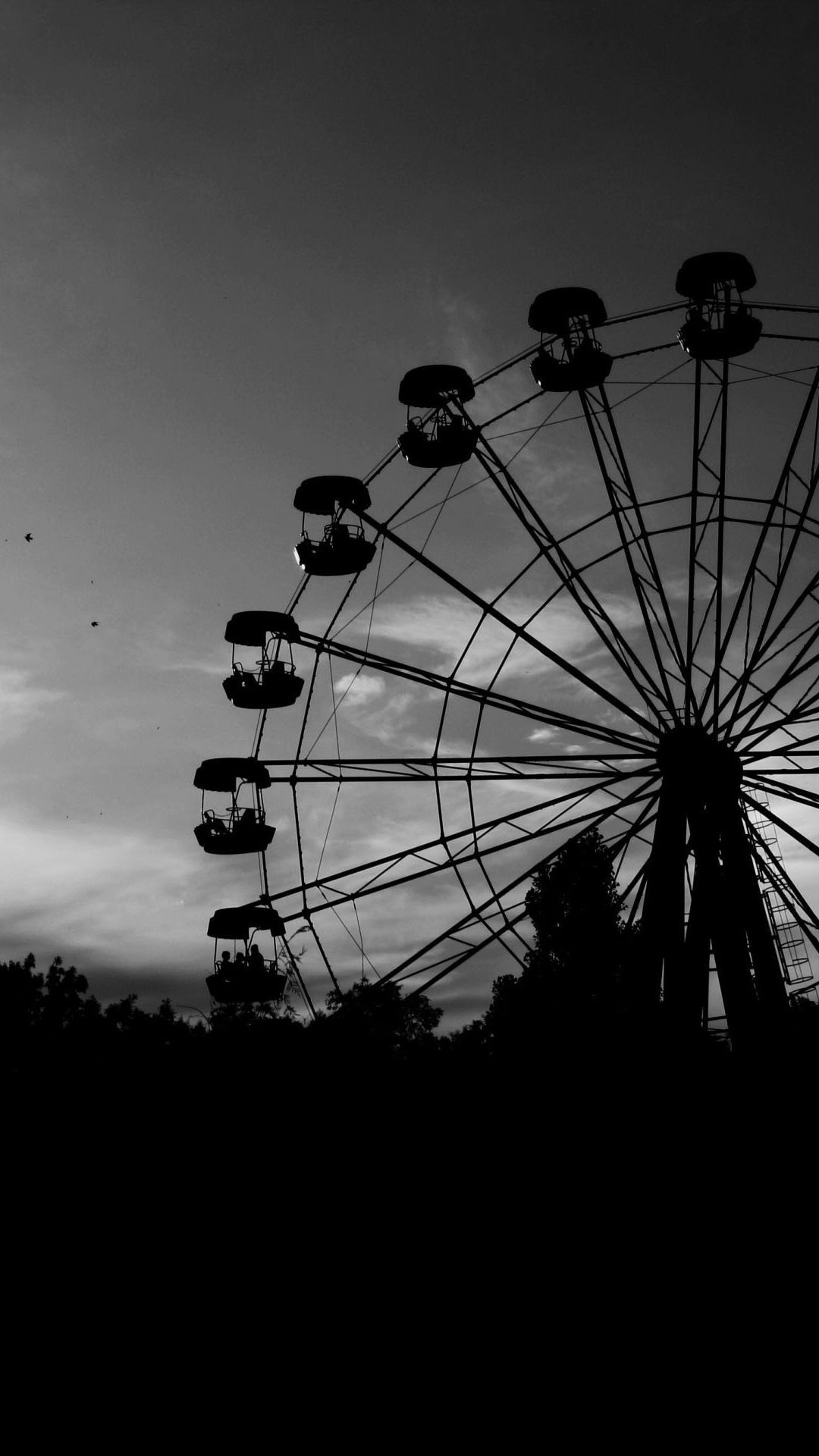 Ferris Wheel In Black And WhiteSamsung Wallpaper Download | Free ...