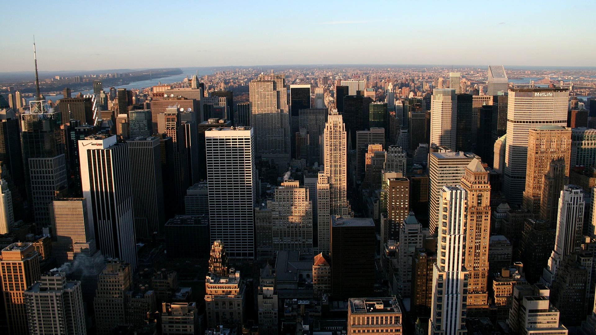 Manhattan new york city skyline wallpaper HD 1080p for Desktop