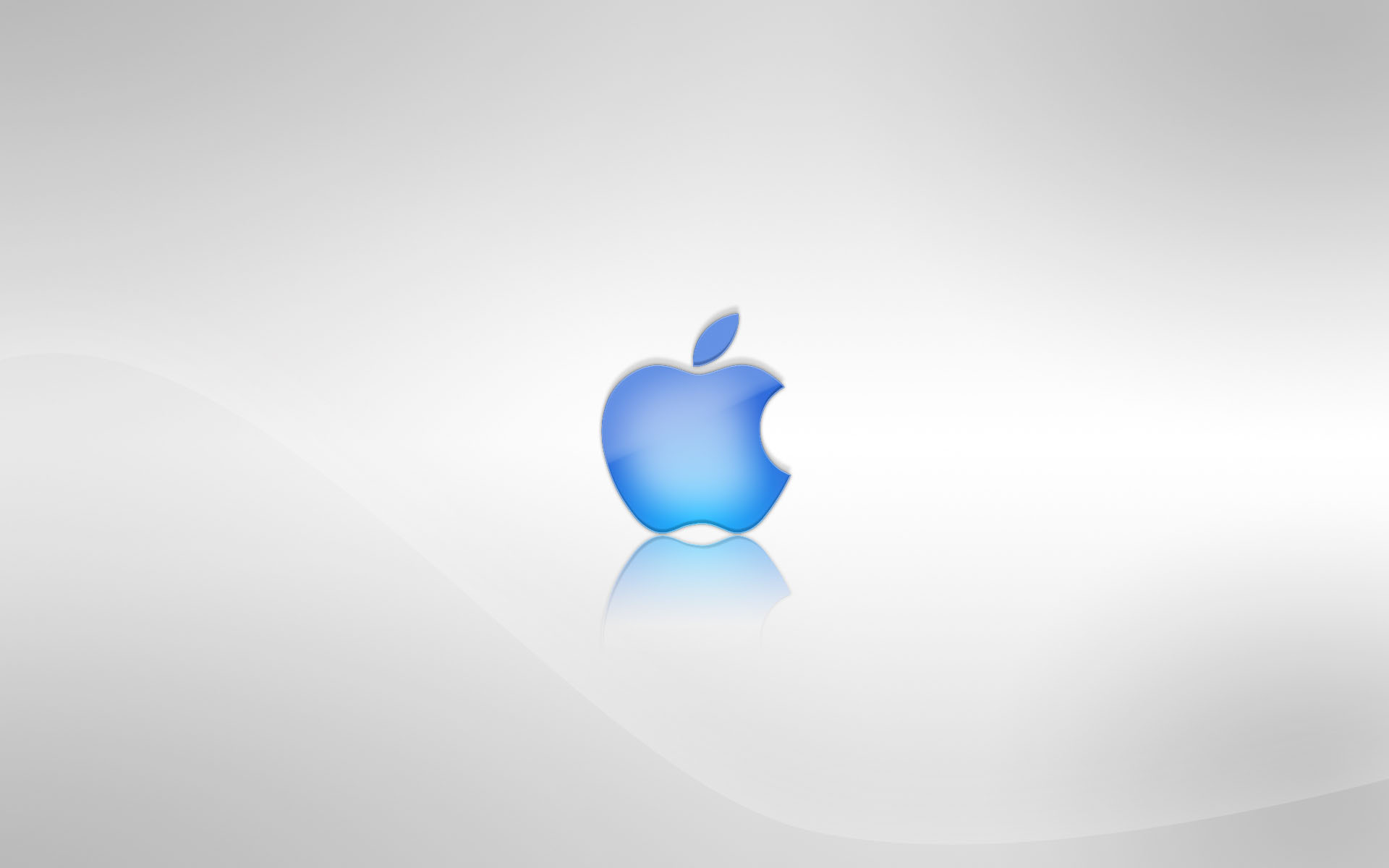 Stylish Blue Apple Logo Wide Wallpaper < Computers < Entertainment ...