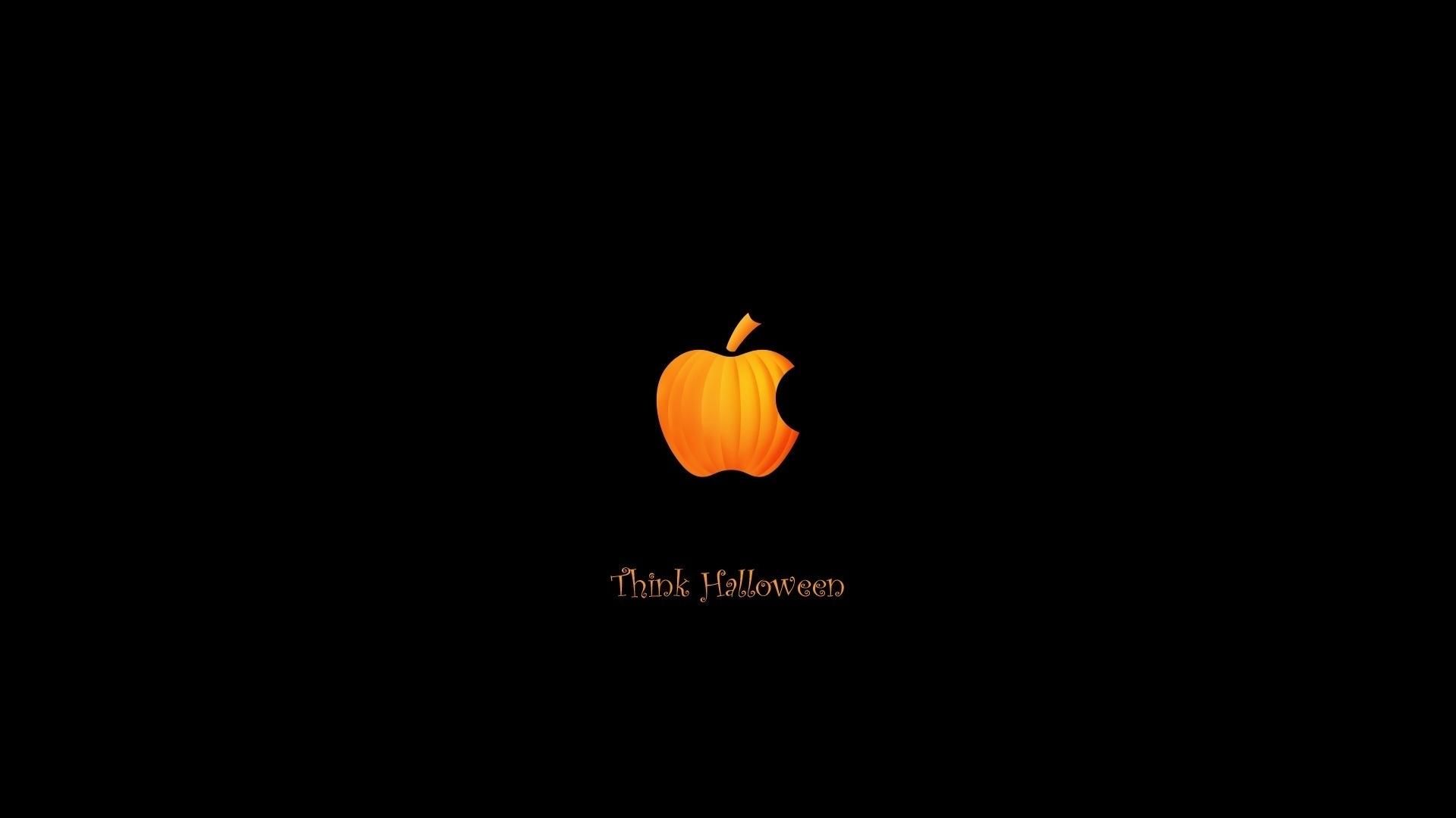 Orange Halloween Apple Logo Wallpaper Wallfinest | HD Wallpapers Range