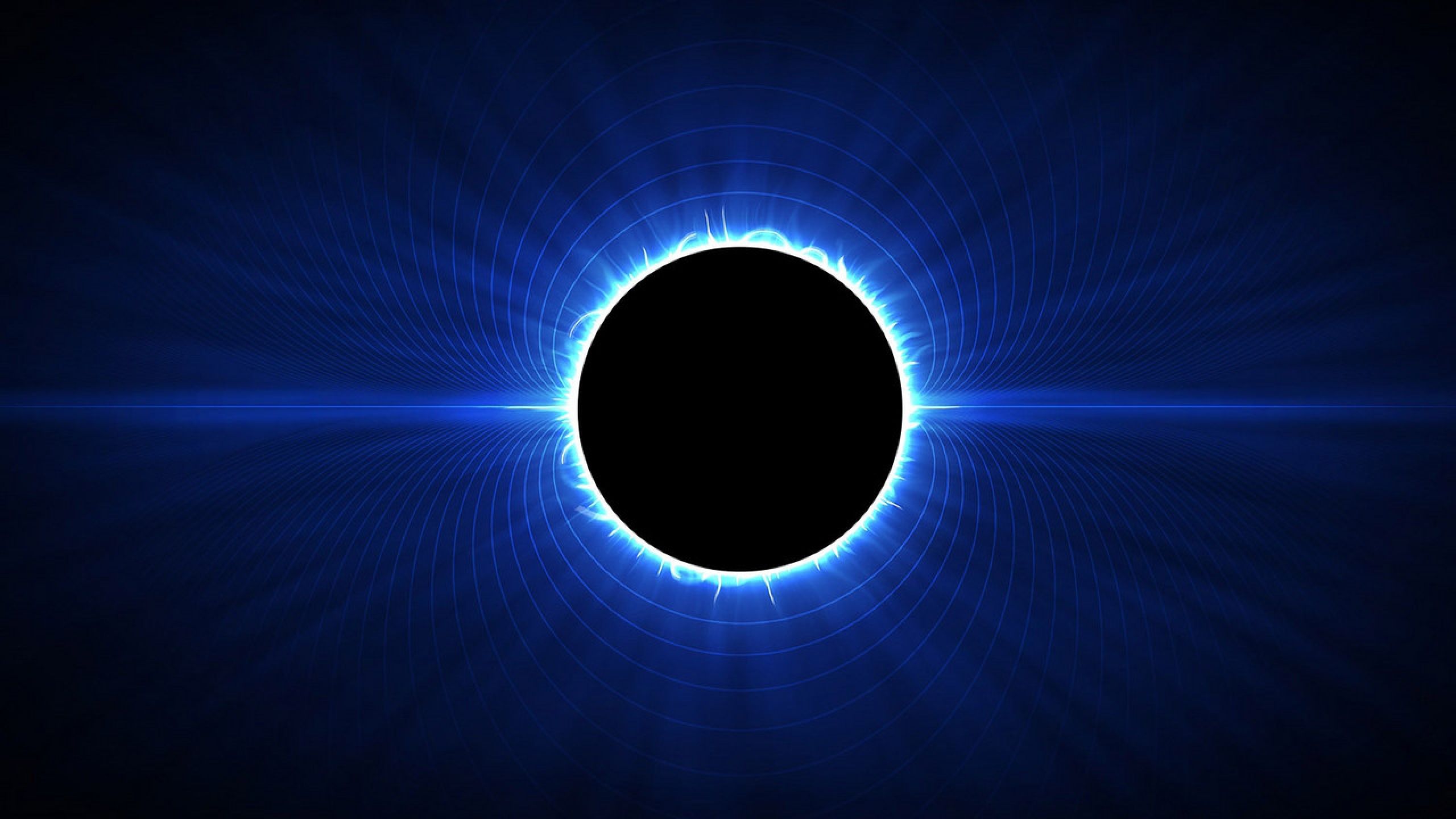 Download Wallpaper 2560x1440 Abstraction, Eclipse, Space, Light ...