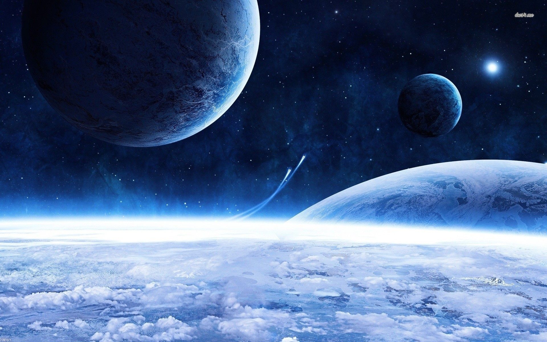 Blue space wallpaper - Fantasy wallpapers - #8118
