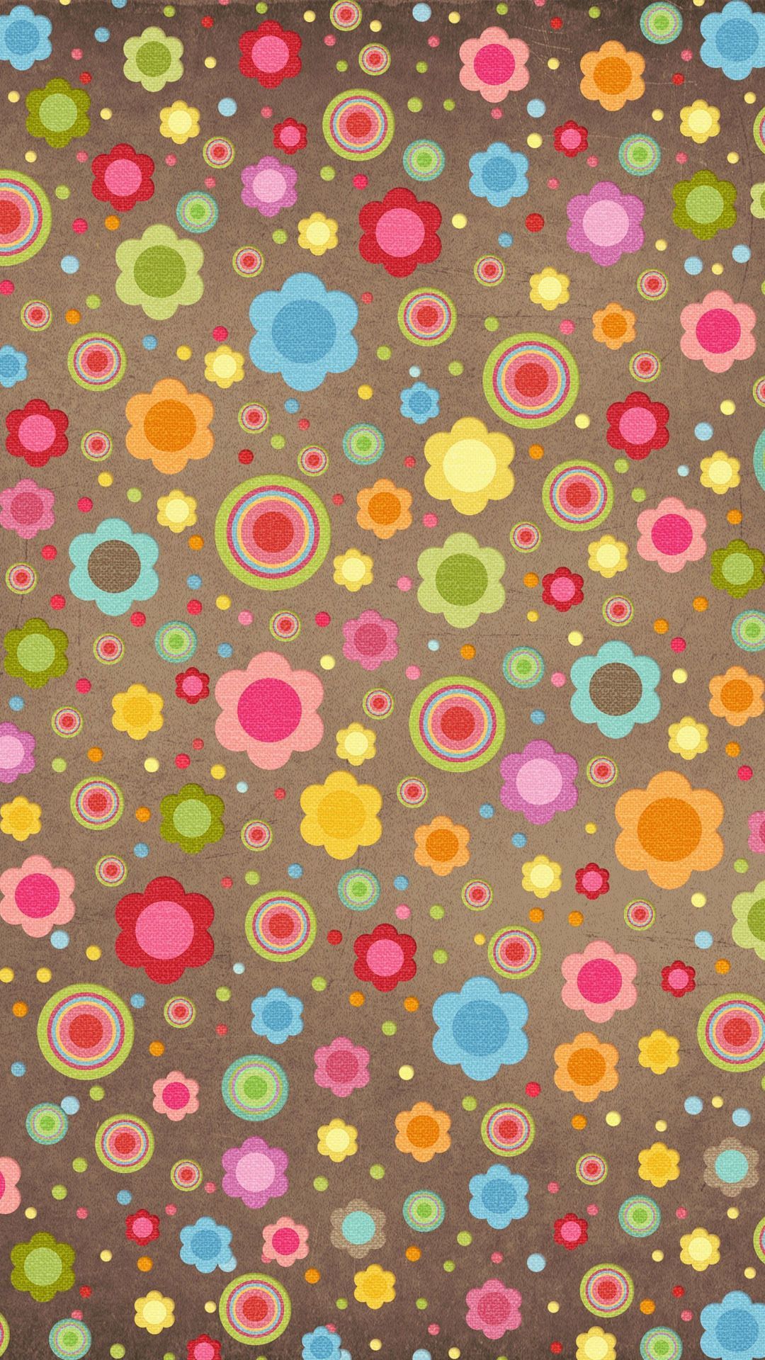 Colorful floral pattern Mobile Wallpaper 7178
