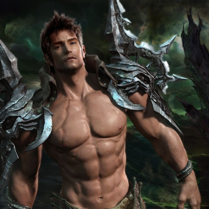 Fantasy Men Wallpaper | Fantasy Men Muscular Artwork Guy HD iPad ...