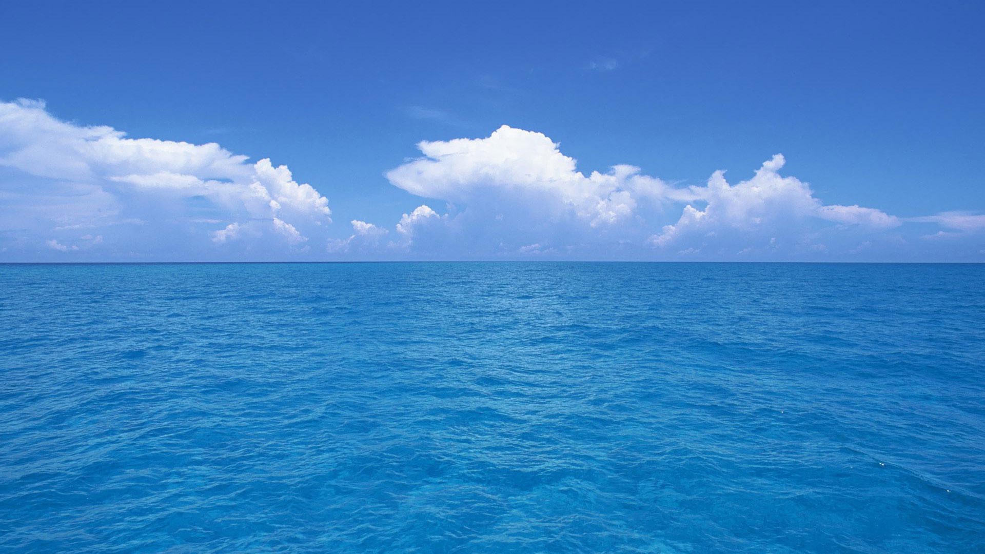 White Clouds Blue Sea Wallpaper - HD Wallpapers