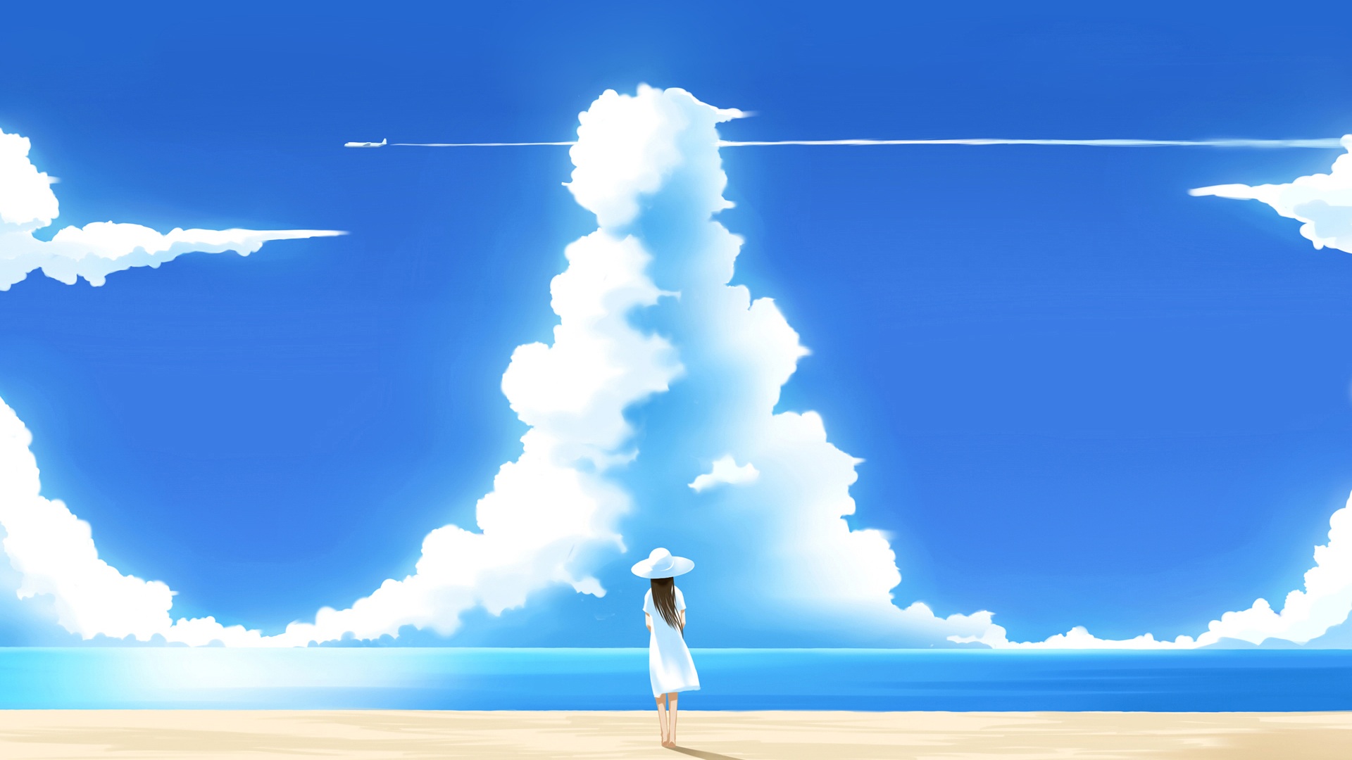 Blue Sky And Sea HD Wallpaper | 1920x1080 | ID:25029