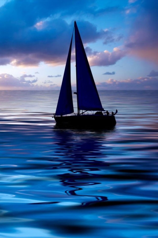 Ship On Blue Sea Iphone 4 Wallpapers Free 640x960 Hd I Phone ...