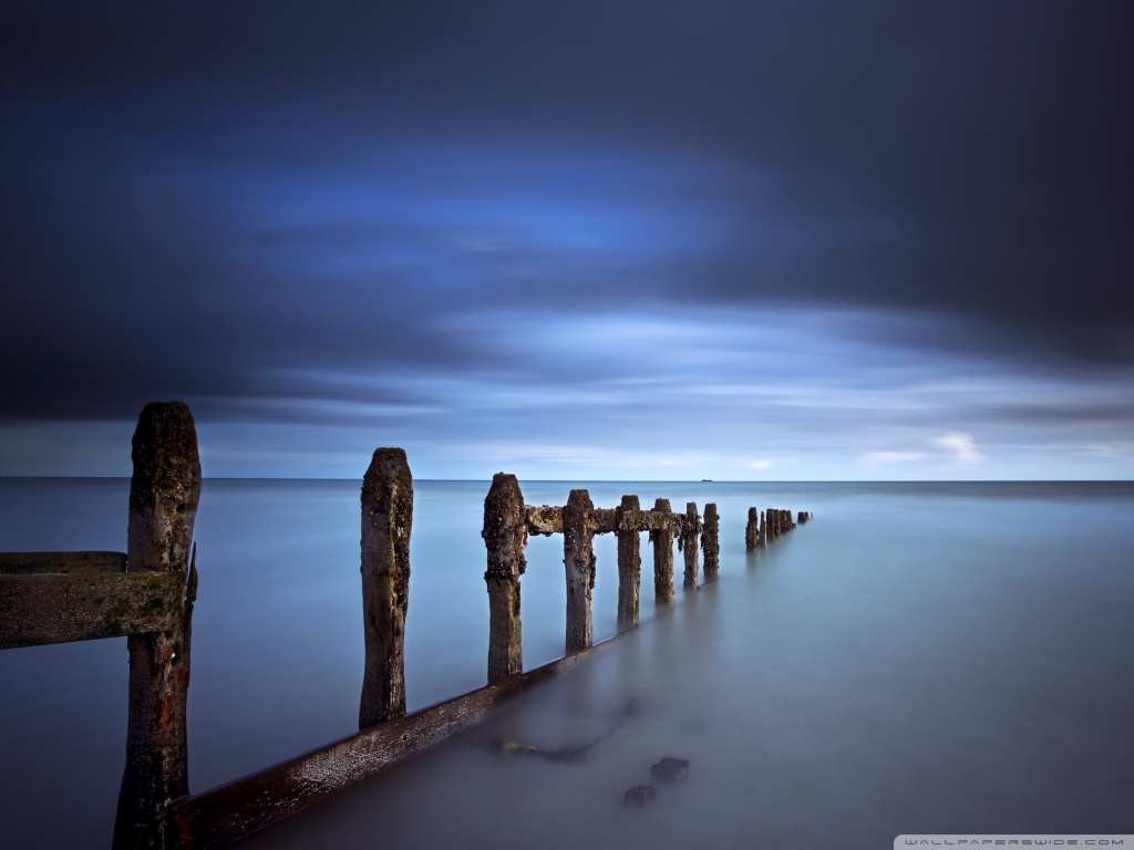 Evening Blue Sea HD desktop wallpaper : High Definition ...