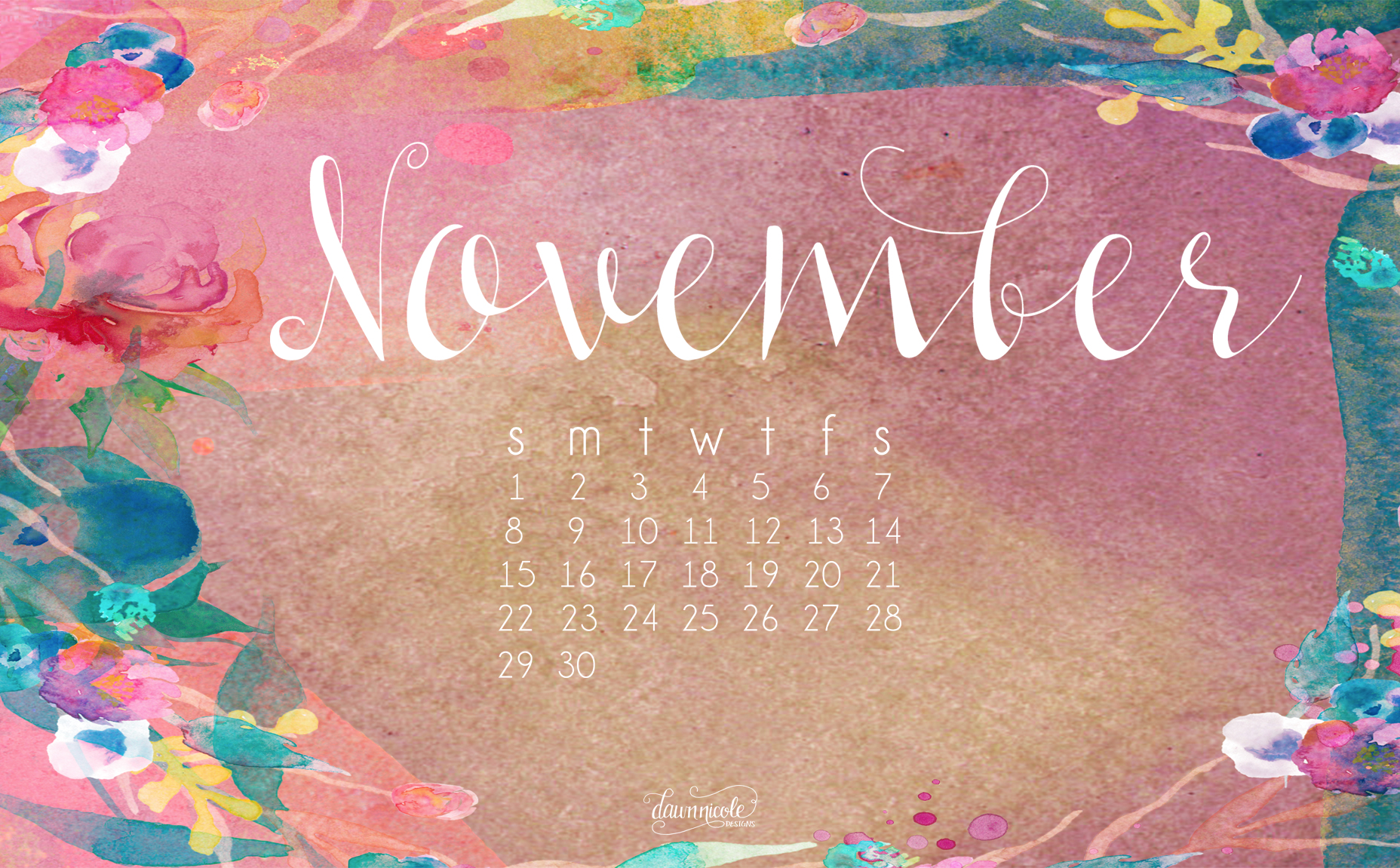 November Calendar + Tech Pretties | Dawn Nicole Designs™