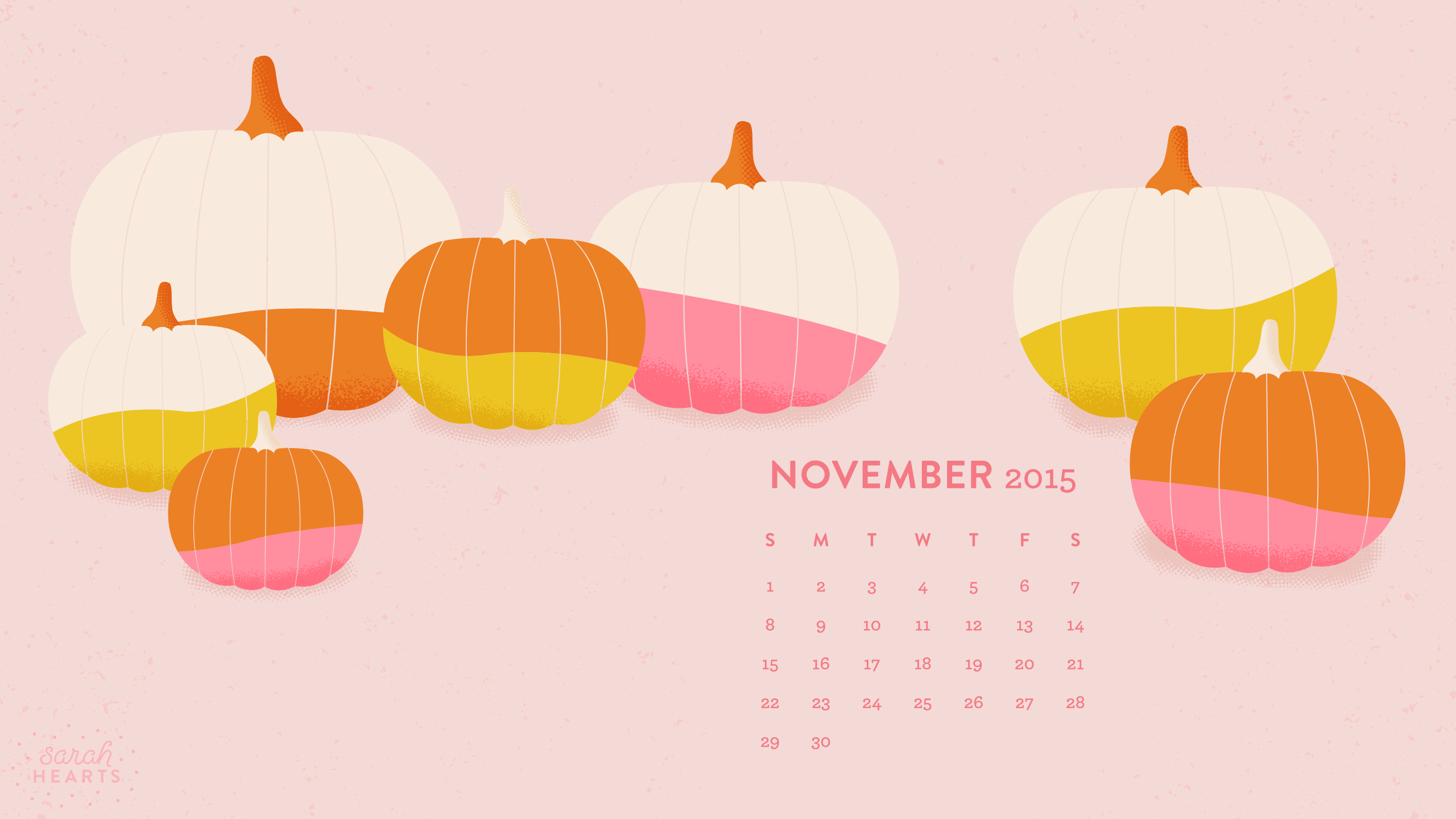 November 2015 Calendar Wallpaper - Sarah Hearts