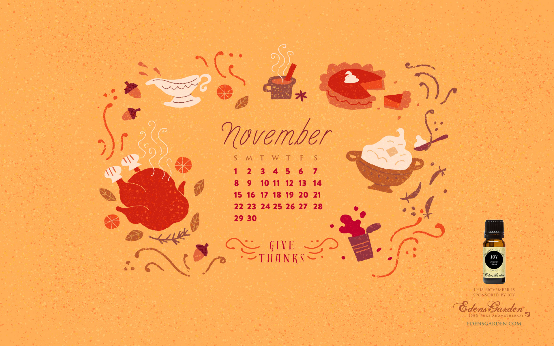 November Free Desktop Wallpaper Calendar – Edens Garden