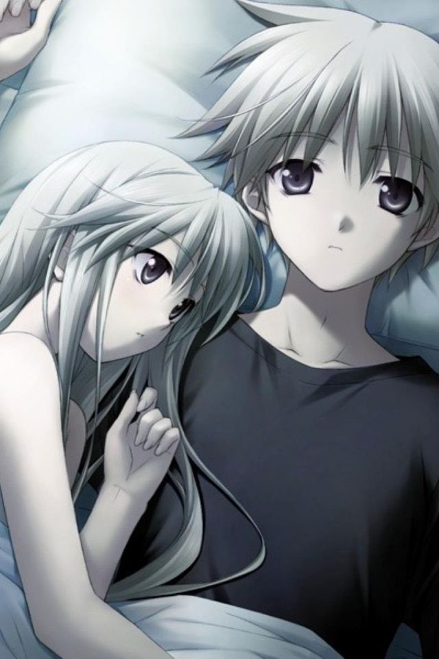 Download Wallpaper 640x960 Anime, Couple, Love, Bed iPhone 4S, 4 ...