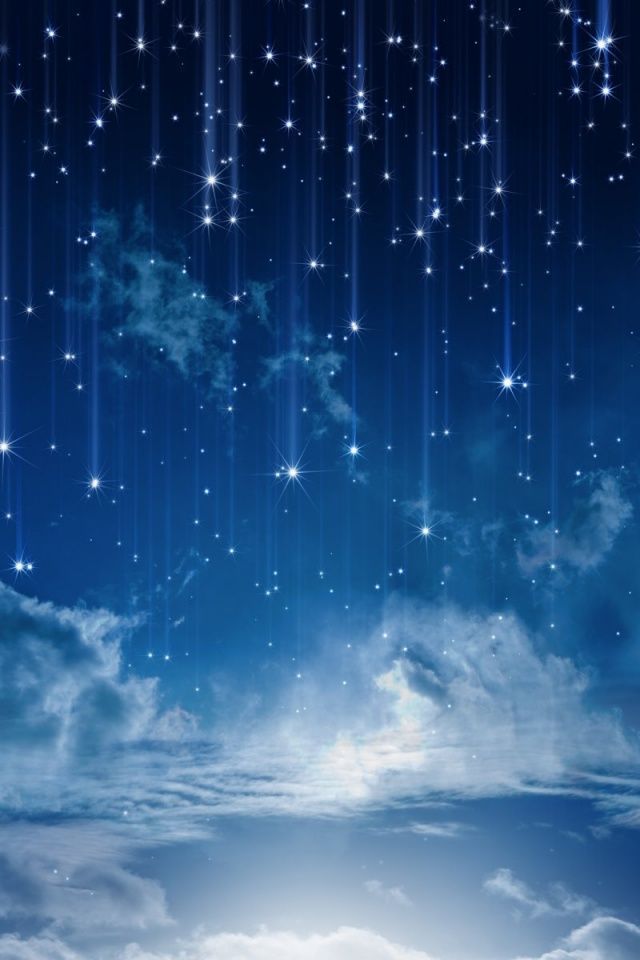 640x960 Sky Bright Stars Moon Night Iphone 4 wallpaper
