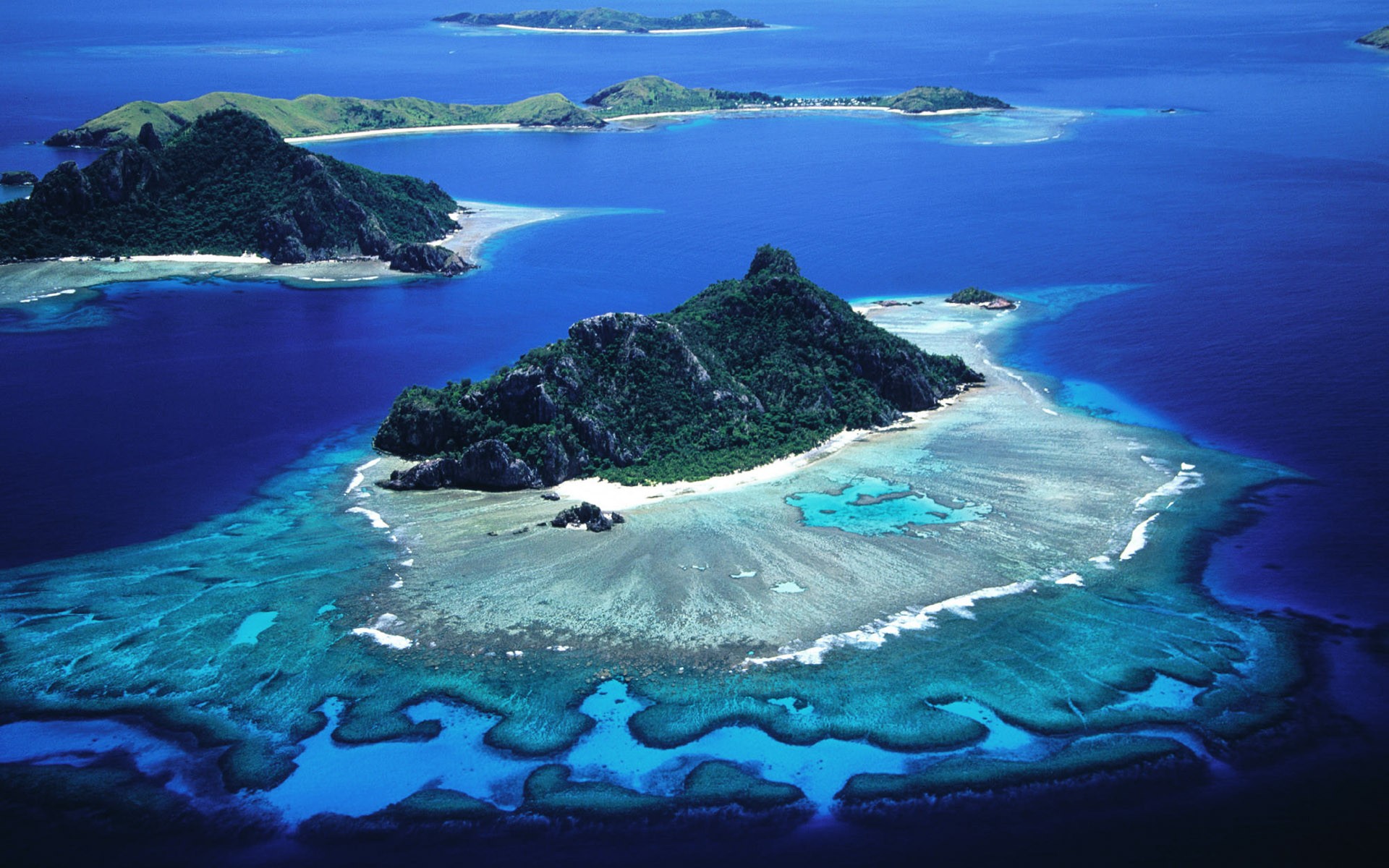 Mountains sand sea islands coral reef wallpaper | 1920x1200 ...