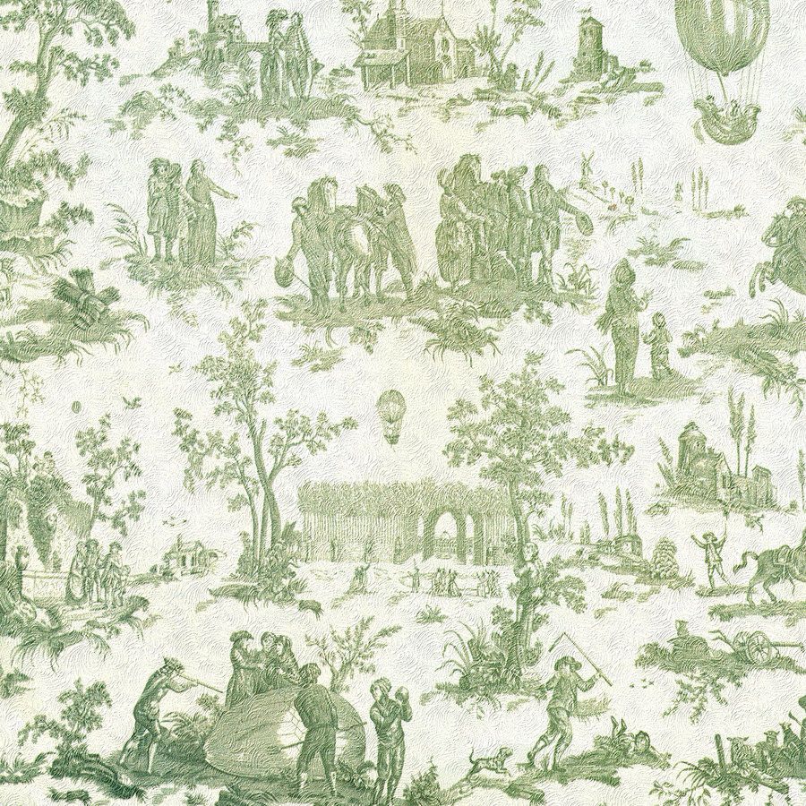 Green Toile Wallpaper - Wallpapers HD Fine