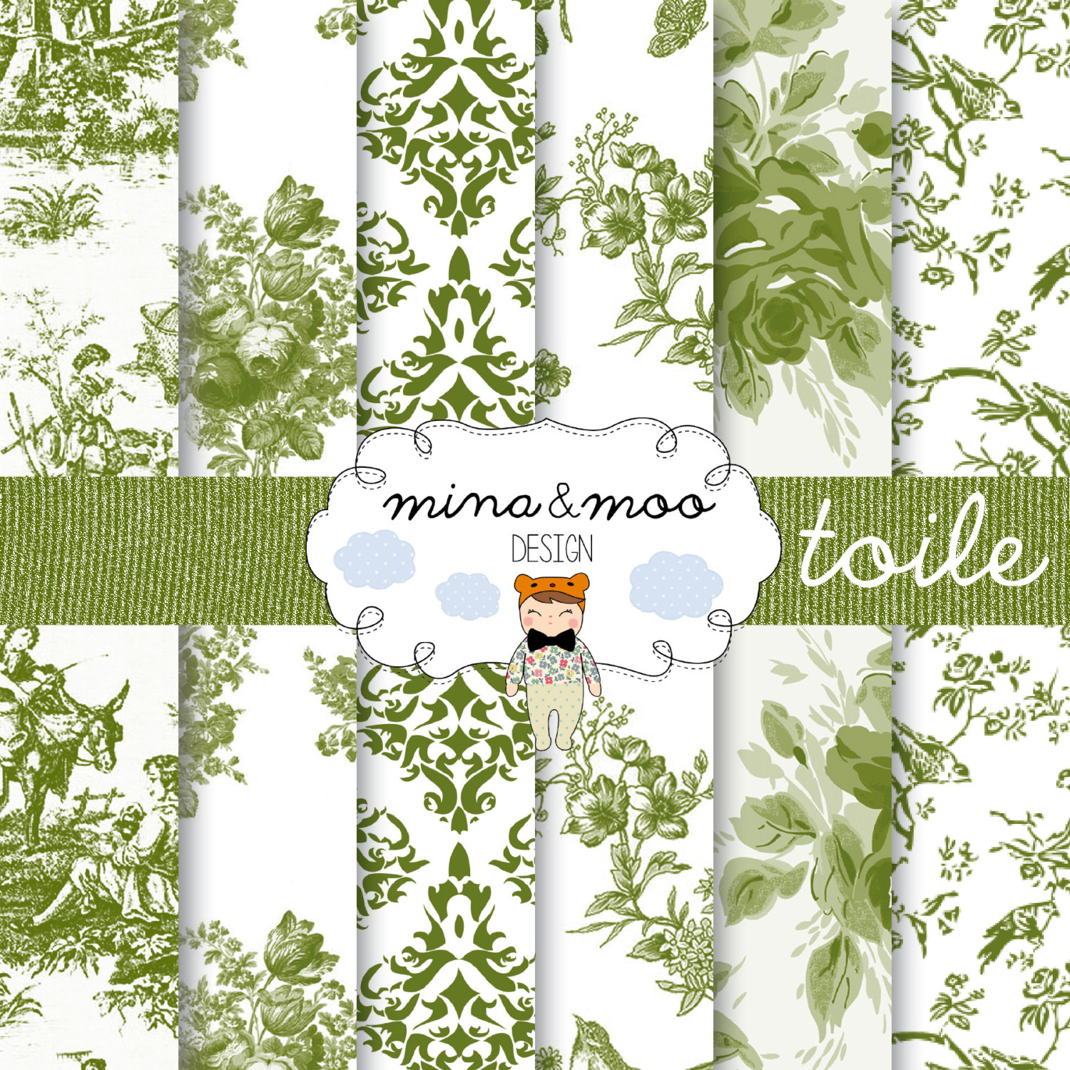Popular items for toile wallpaper on Etsy