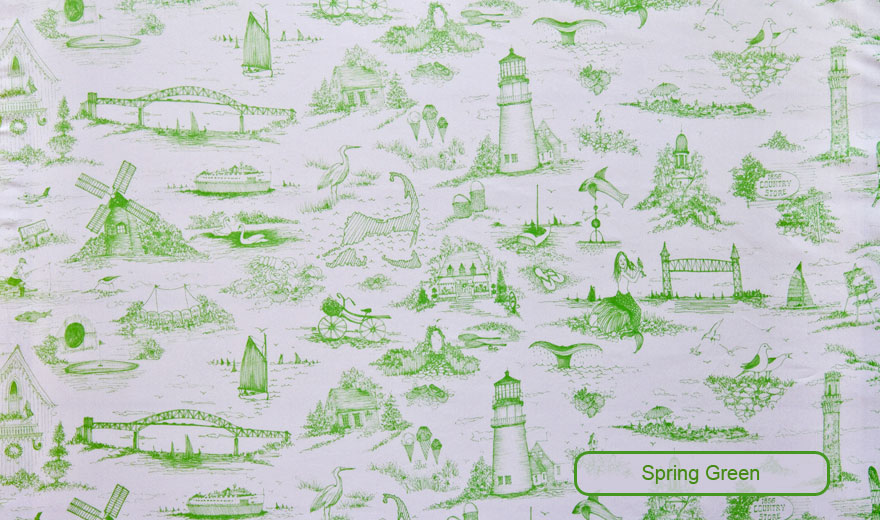 Cape Cod Toile Fabrics, Wallpaper, Custom Carpets, Plllows | Joan ...
