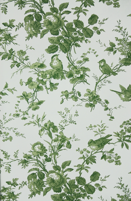 Isabelle Green Toile Wallpaper | Thibaut