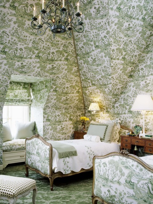 Beautiful Toile Wallpaper Home Design Ideas, Pictures, Remodel and ...