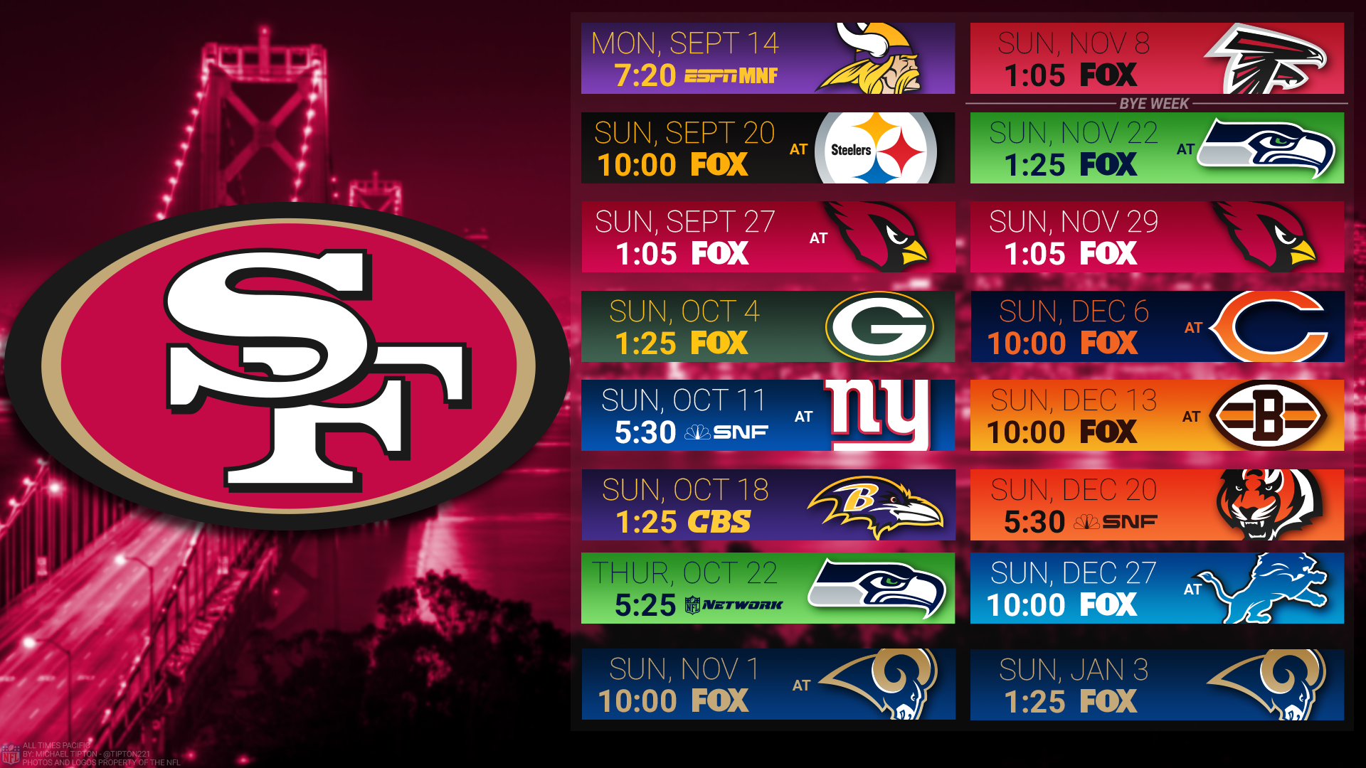 2015 San Francisco 49ers Schedule Desktop Background : 49ers
