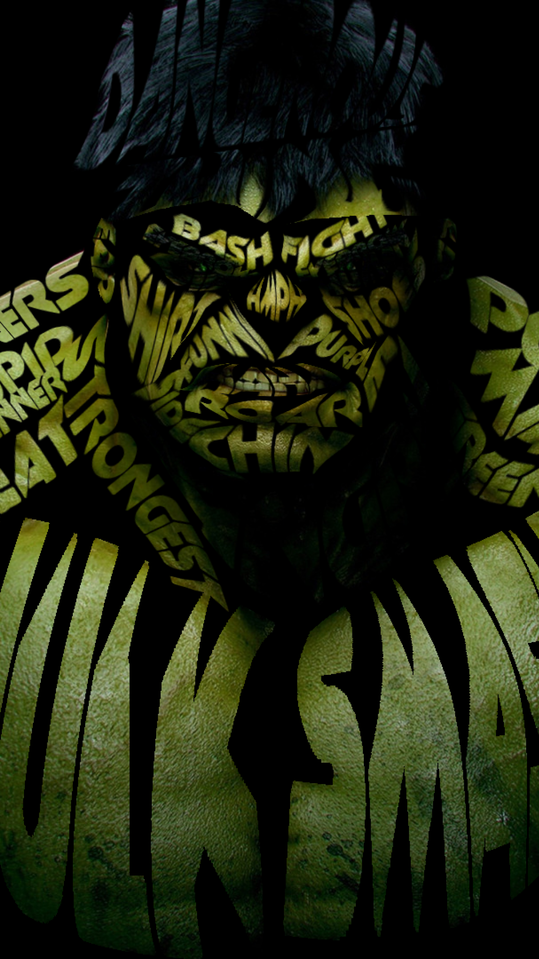 HDscreen: Incredible Hulk The Incredible Hulk typographic portrait ...
