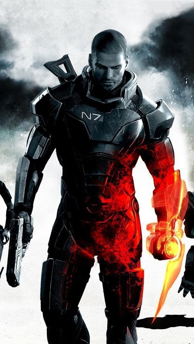 Mass Effect 3 Commander Shepard iPhone 5s Wallpaper Download
