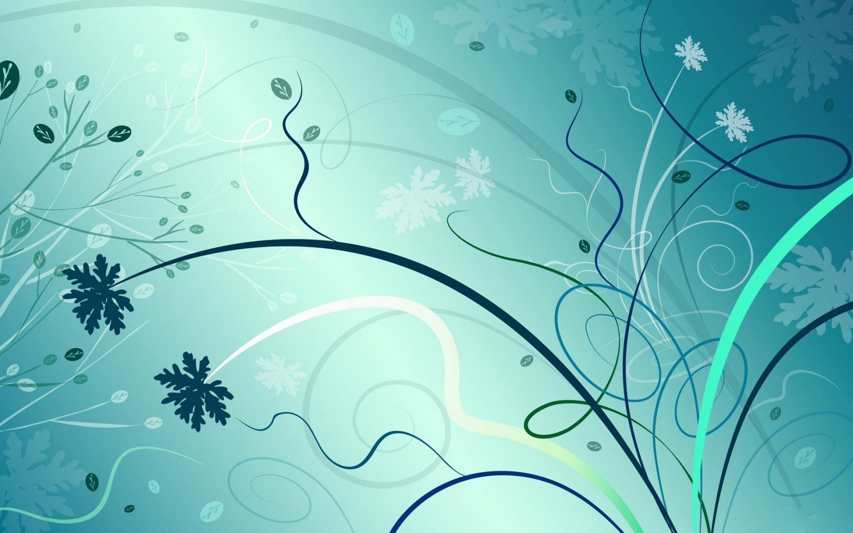 Desktop Wallpaper · Gallery · Computers · Turquoise Vector flowers ...