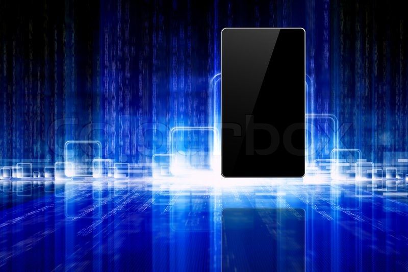 Abstract information technology background - tablet PC, smartphone ...
