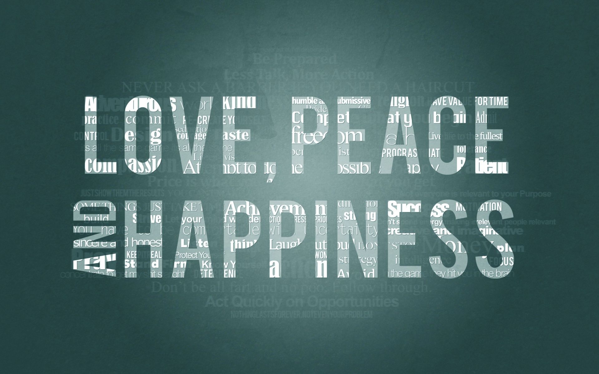 Love, peace and happiness HD Wallpaper