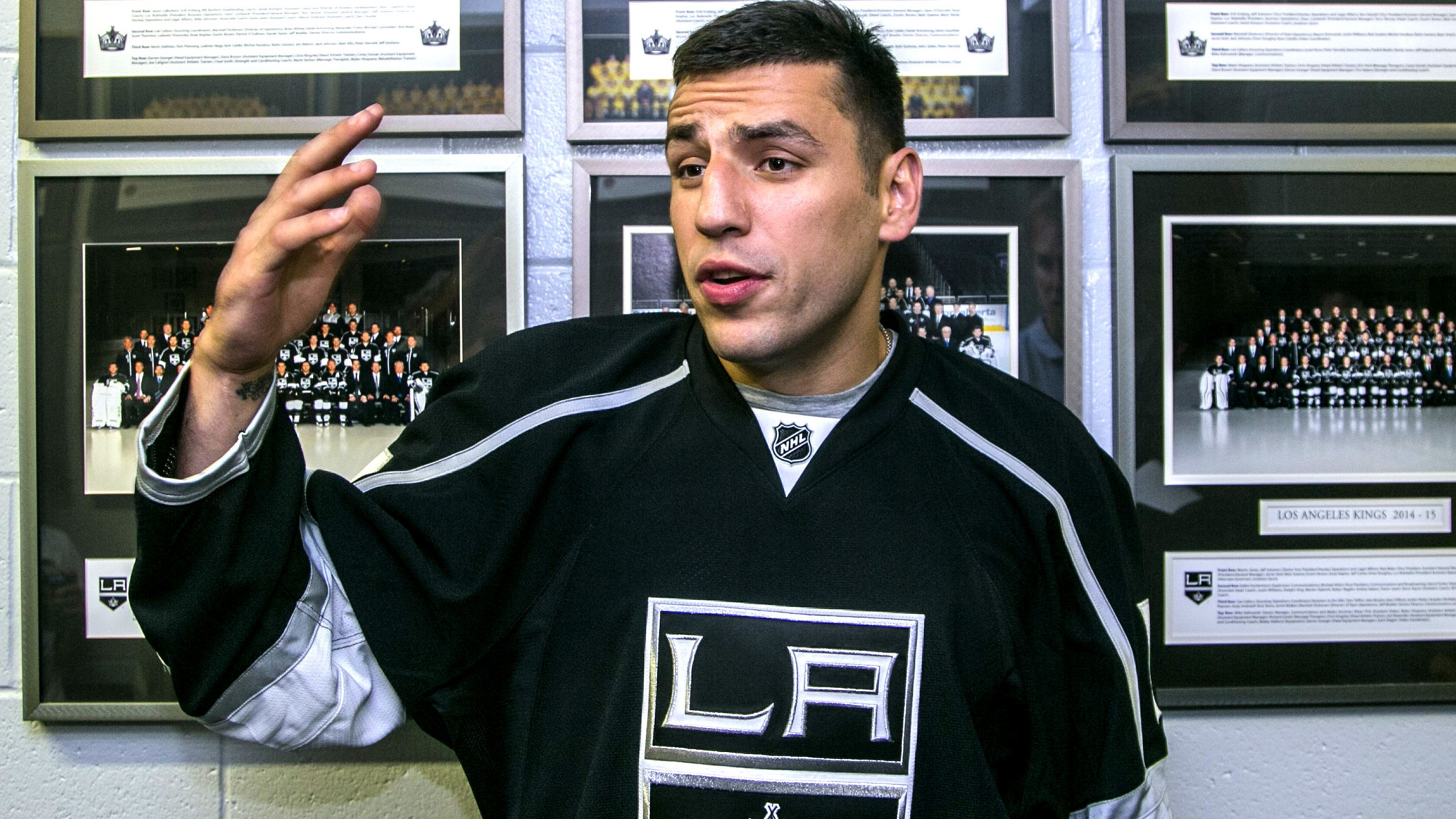Los Angeles Kings officially introduce left wing Milan Lucic to