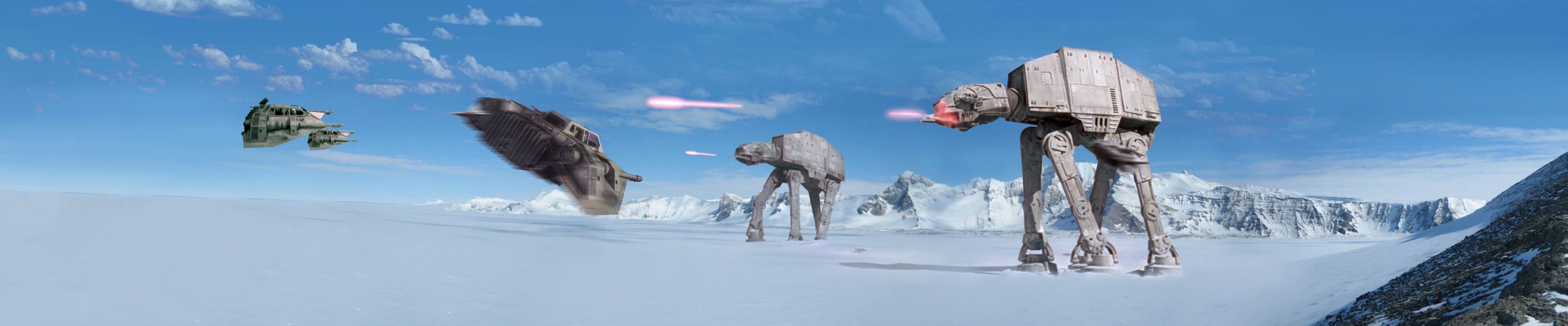 Star Wars Episode V: The Empire Strikes AT-ATs On Hoth Ultra HD ...