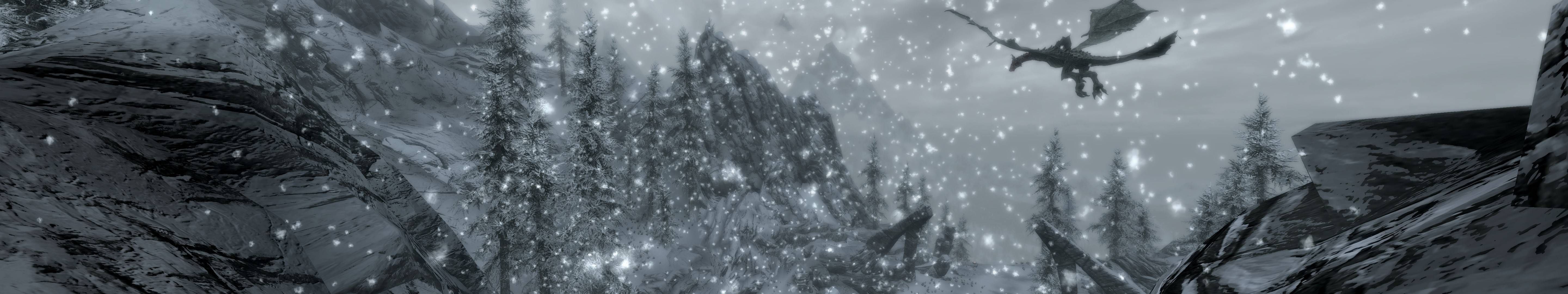 Flying dragon in The Elder Scrolls V: Skyrim desktop wallpaper 396