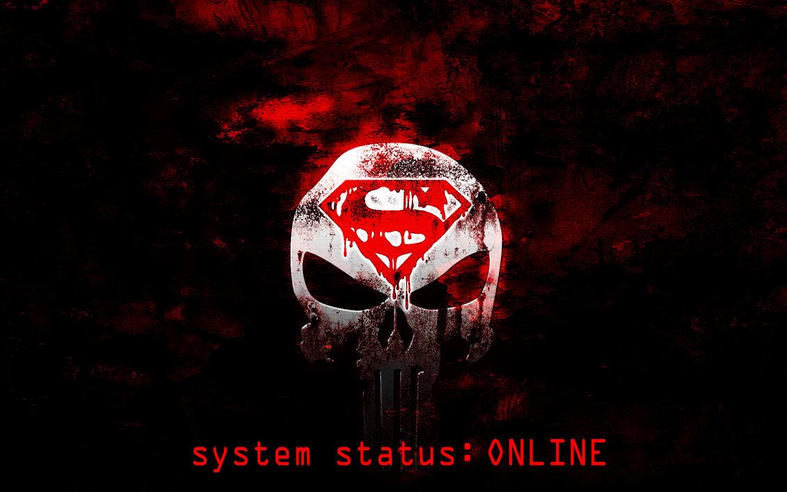 Superman/Punisher logo Wallpaper ONLINE by s1nwithm3 on DeviantArt