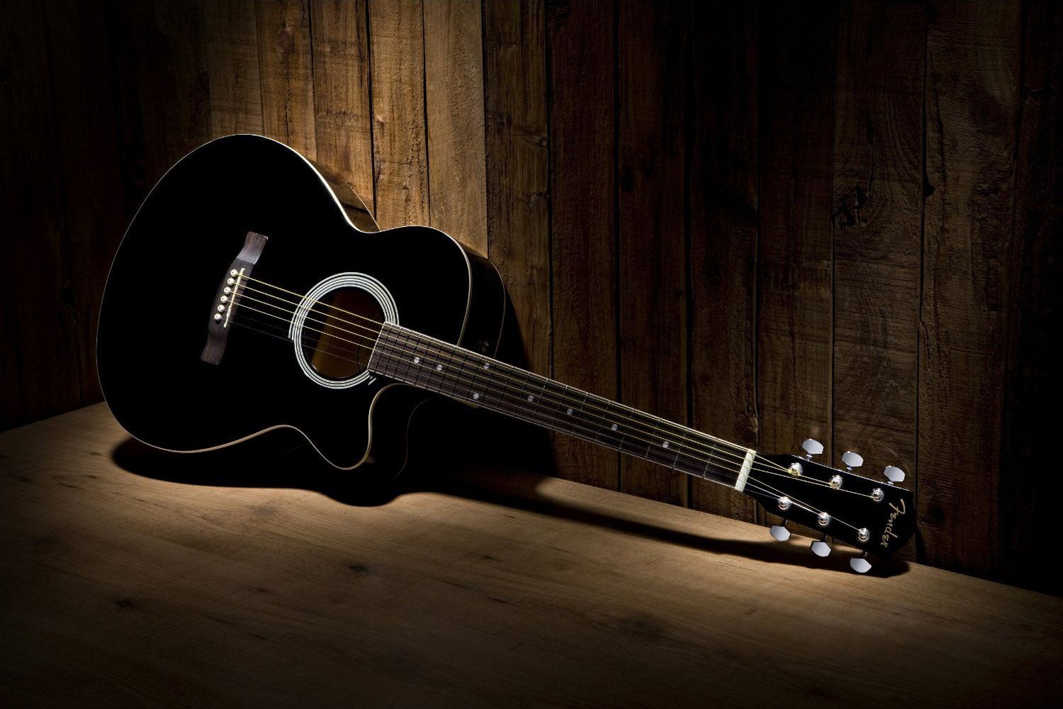 Download Black Acoustic Guitar Wallpaper Full HD Backgrounds
