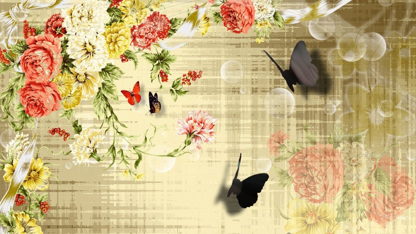 Vintage Butterfly Wallpaper - Widescreen HD Wallpapers